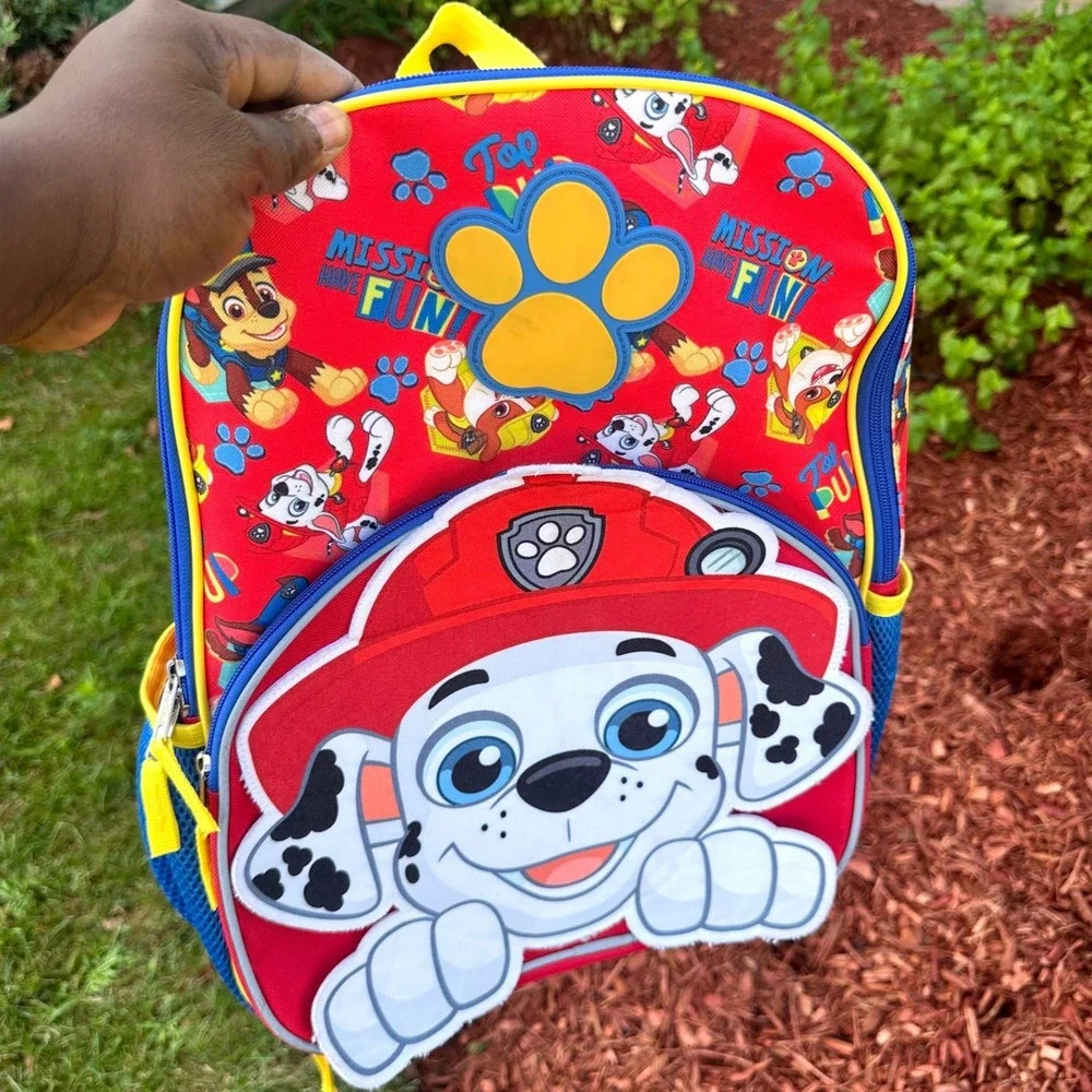 Paw Patrol Marshall Mission Have Fun Little Kids Backpack Red School Bag